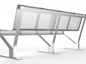 waiting room seat v1 4 seats Model 3D