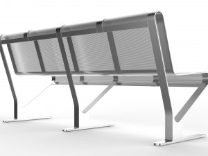 waiting room seat v1 4 seats Model 3D