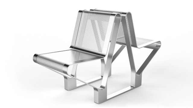 waiting room seat v1 double 1 seat 3D Model .c4d .max .obj .3ds .fbx .stl .blend 