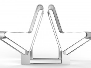 waiting room seat v1 double 1 seat 3D Model
