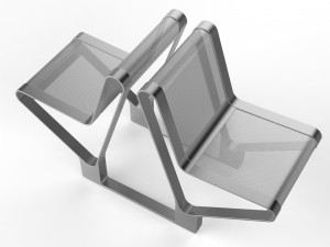 waiting room seat v1 double 1 seat 3D Model