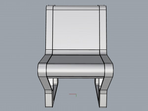 waiting room seat v1 double 1 seat 3D Model