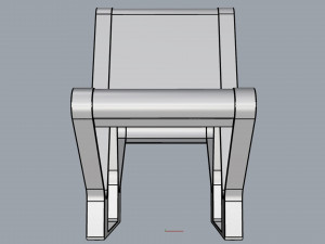 waiting room seat v1 double 1 seat 3D Model