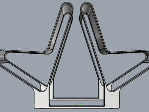 waiting room seat v1 double 1 seat 3D Model