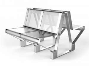 waiting room seat v1 double 2 seats 3D Модель