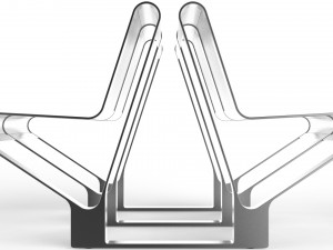 waiting room seat v1 double 2 seats 3D Model