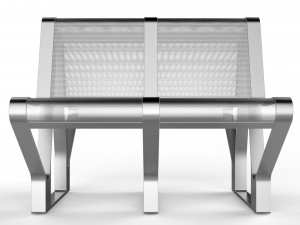 waiting room seat v1 double 2 seats 3D Model