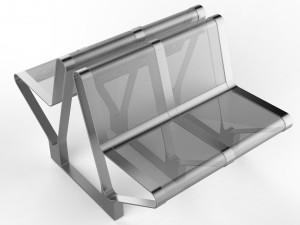 waiting room seat v1 double 2 seats 3D Model