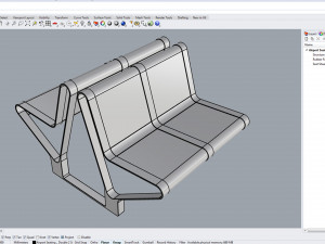 waiting room seat v1 double 2 seats 3D Model