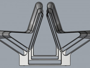 waiting room seat v1 double 2 seats 3D Model