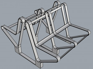 waiting room seat v1 double 2 seats 3D Model