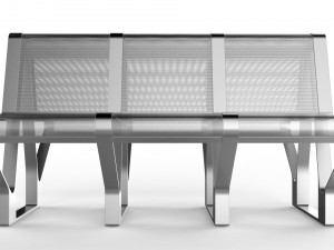 waiting room seat v1 double 3 seats Modelo 3D