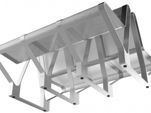 waiting room seat v1 double 3 seats Modelo 3D