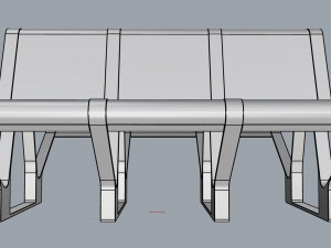 waiting room seat v1 double 3 seats Modelo 3D