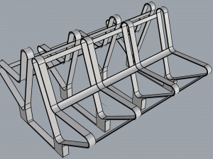 waiting room seat v1 double 3 seats Modelo 3D