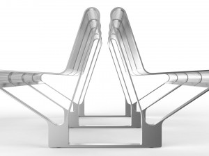 waiting room seat v1 double 4 seats Modelo 3D