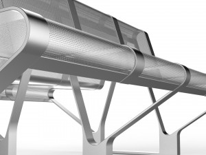 waiting room seat v1 double 4 seats Modelo 3D