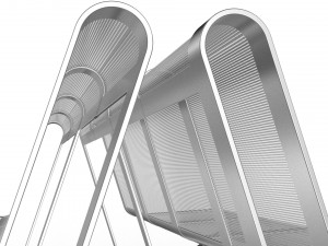 waiting room seat v1 double 4 seats Modelo 3D