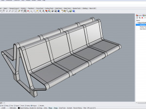 waiting room seat v1 double 4 seats Modelo 3D