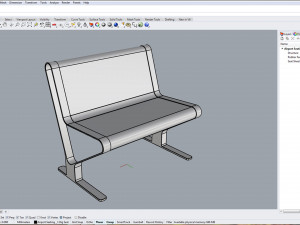 waiting room seat v2 1 big seat 3D Model
