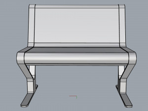 waiting room seat v2 1 big seat 3D Model