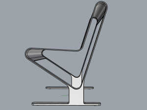 waiting room seat v2 1 big seat 3D Model