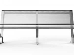 waiting room seat v2 2 big seats 3D Model