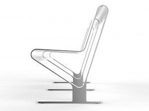 waiting room seat v2 2 big seats 3Dモデル