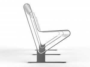 waiting room seat v2 2 big seats 3Dモデル