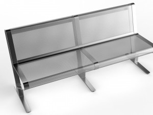 waiting room seat v2 2 big seats 3Dモデル