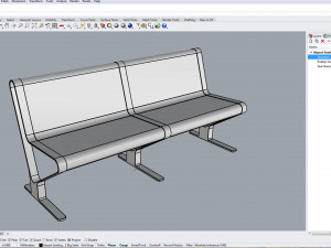 waiting room seat v2 2 big seats 3Dモデル