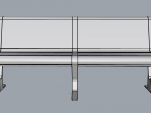 waiting room seat v2 2 big seats 3Dモデル
