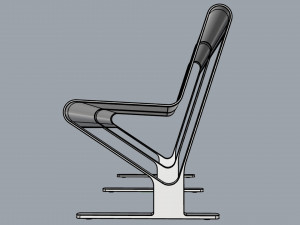 waiting room seat v2 2 big seats 3Dモデル