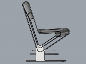 waiting room seat v2 2 big seats 3Dモデル