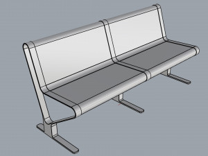waiting room seat v2 2 big seats 3Dモデル