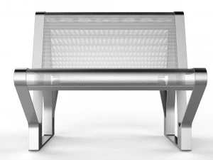 waiting room seat v2 double 1 big seat 3D Model