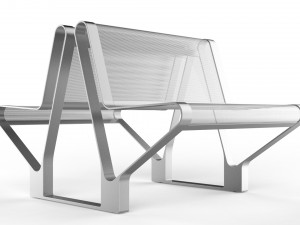 waiting room seat v2 double 1 big seat 3D 모델