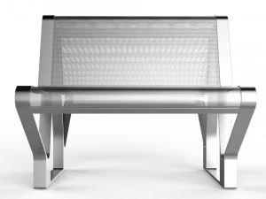 waiting room seat v2 double 1 big seat 3D Model