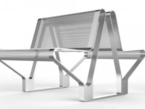 waiting room seat v2 double 1 big seat 3D Model