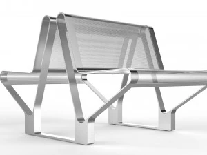 waiting room seat v2 double 1 big seat 3D Model