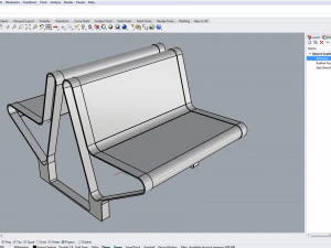 waiting room seat v2 double 1 big seat 3D Model