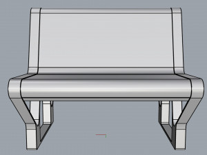 waiting room seat v2 double 1 big seat 3D 모델