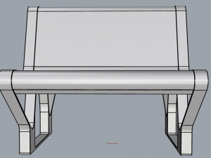 waiting room seat v2 double 1 big seat 3D 모델