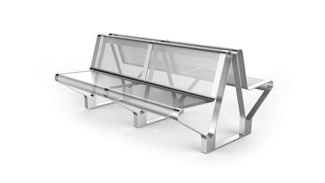 waiting room seat v2 double 2 big seats Model 3D .c4d .max .obj .3ds .fbx .stl .blend 