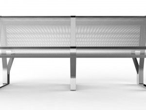 waiting room seat v2 double 2 big seats Model 3D