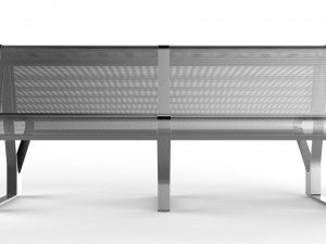 waiting room seat v2 double 2 big seats Model 3D