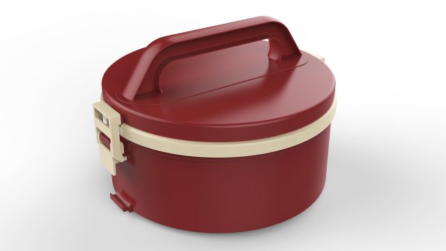 lunch box container 1 compartment Modèle 3D .c4d .max .obj .3ds .fbx .stl .blend 