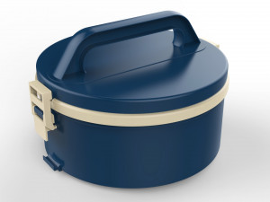 lunch box container 2 compartments 3D 模型