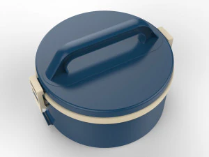 도시락 용기 2칸 3D 모델