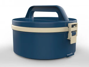 도시락 용기 2칸 3D 모델